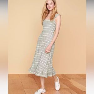 AE Studio Ruffled Hem Midi Dress